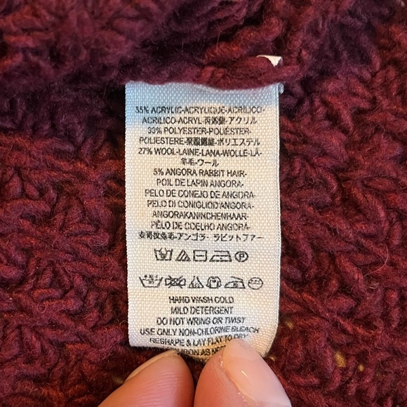 Free People Red Berry Oversized Cardigan Sweater - Picture 9 of 12